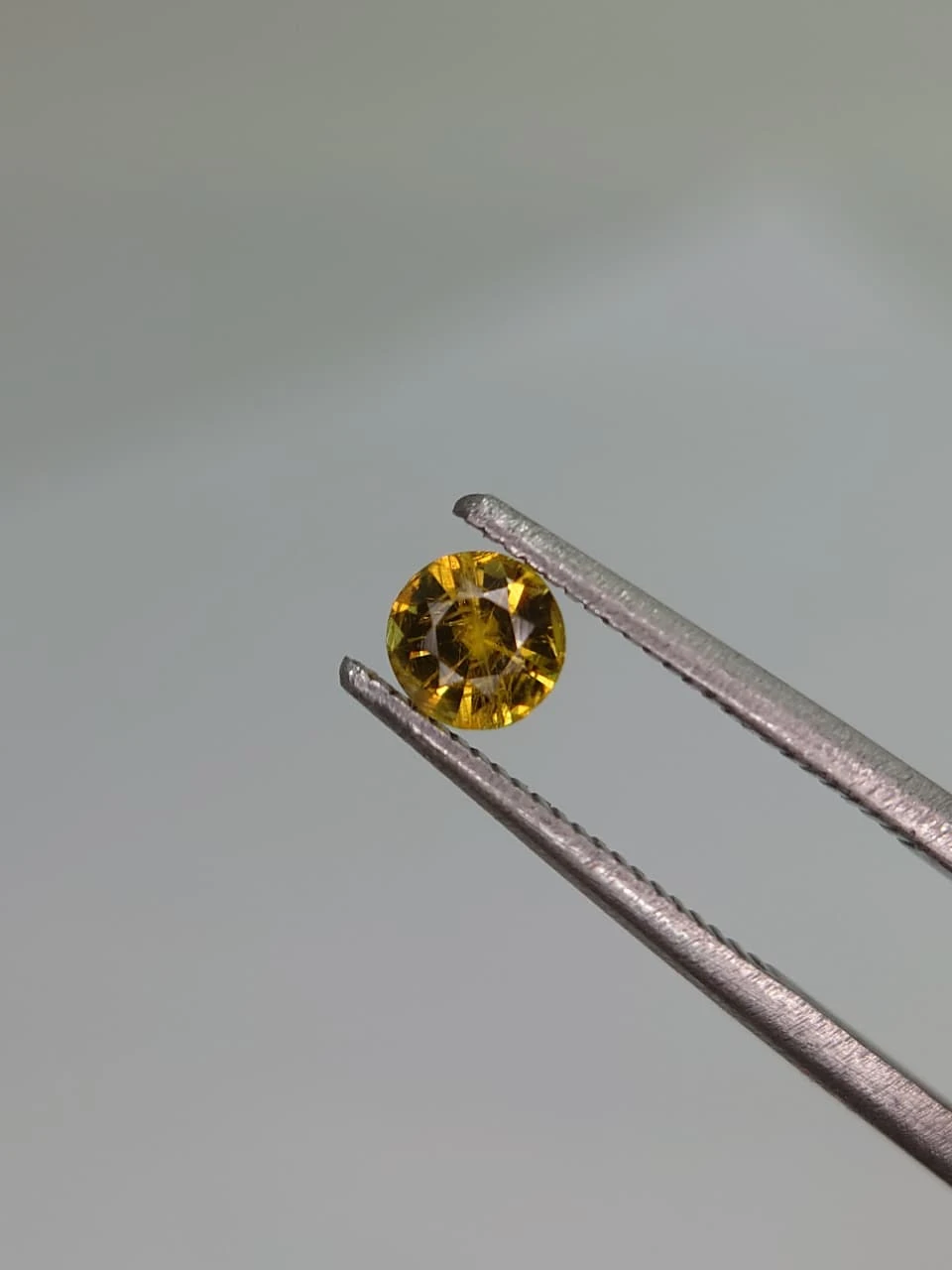 0.35ct Natural Brilliant Round Faceted Demantoid Garnet from Pakistan — view 5